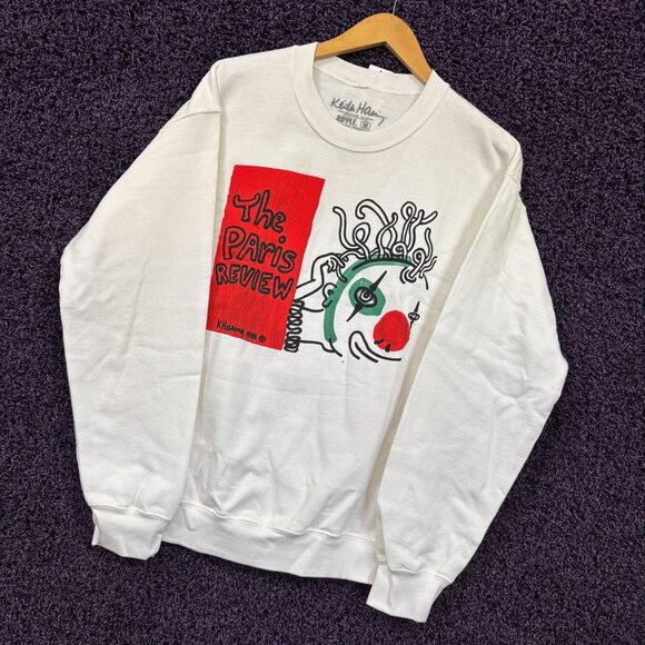 Keith Haring The Paris Review 1988 Art Crewneck Sweater M - Picture 3 of 4